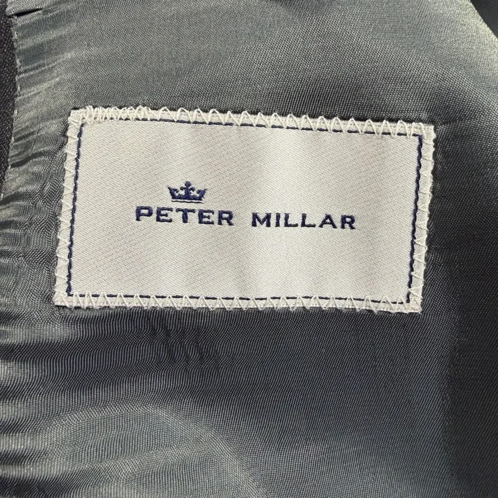 VTG‎ Peter Millar Blazer Men 44R (Fit 40R) Charcoal Grey Quiet Luxury Wool Union